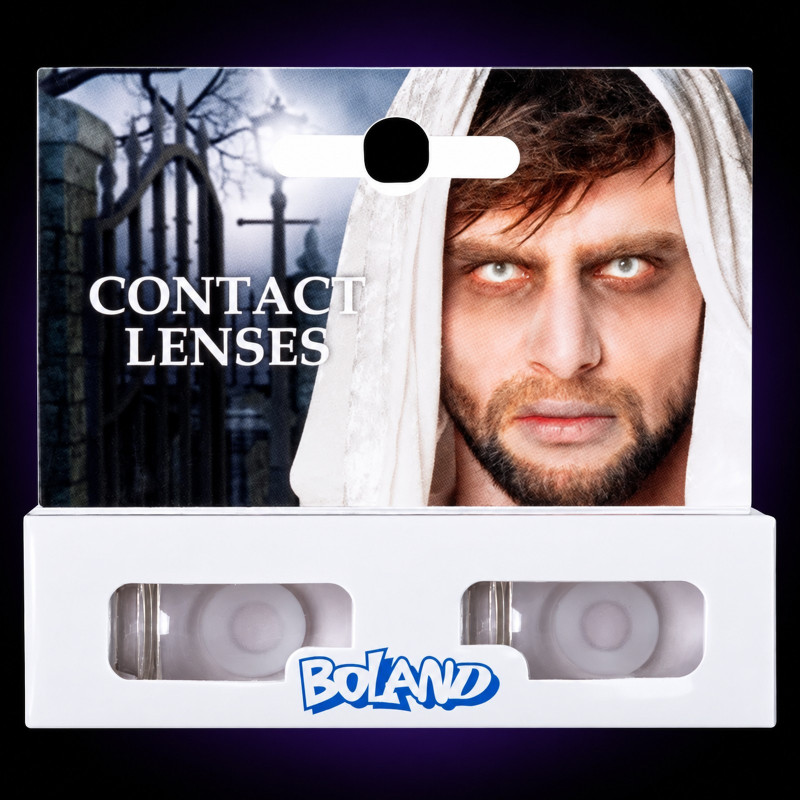 Lentilles de contact fantaisie yeux blancs