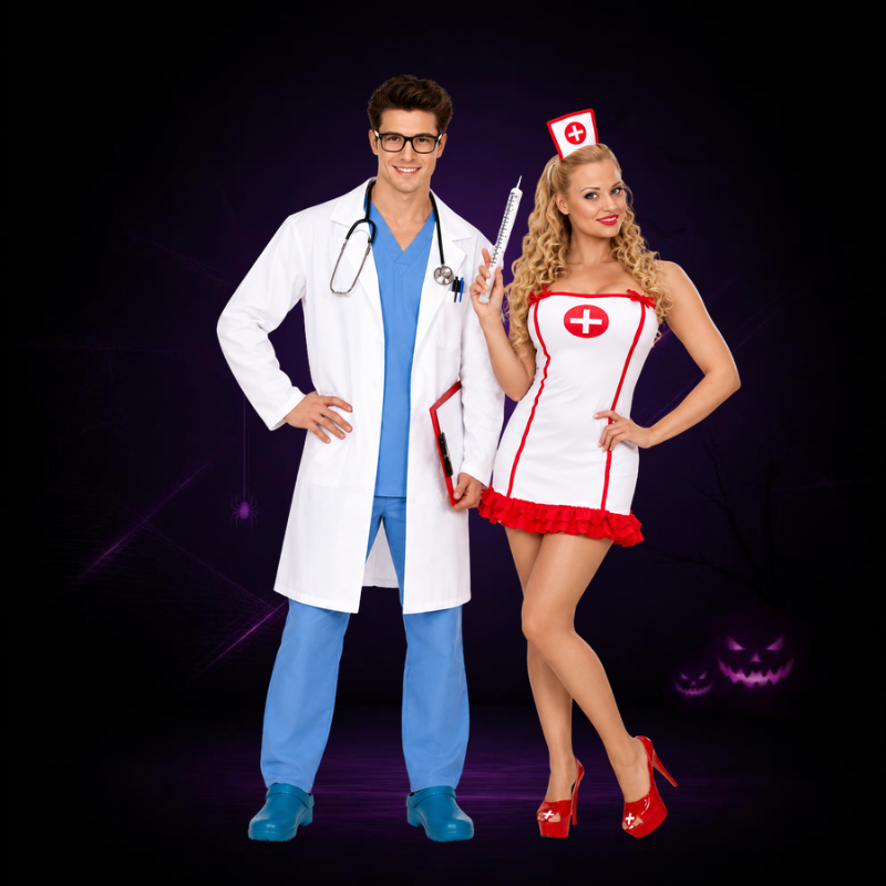 Duo infirmière et docteur - déguisement de couple