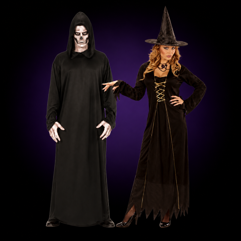 Pack duo Le Sabbat - sorcière et faucheur | Hallow Costume