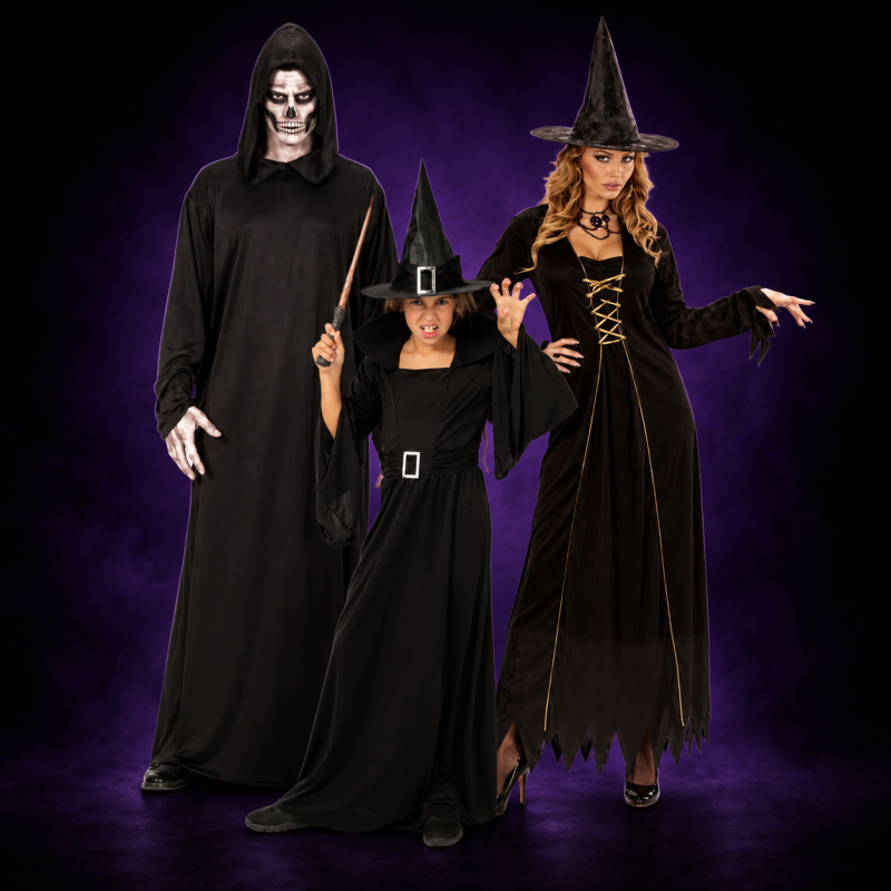 Pack famille Sorcières - 3 personnes | Hallow Costume