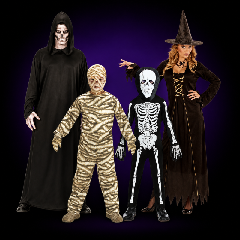 Pack famille Monstres classiques - 4 personnes | Hallow Costume