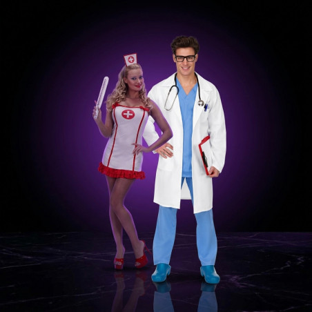 Pack duo Laboratoire maudit - docteur et infirmière | Hallow Costume